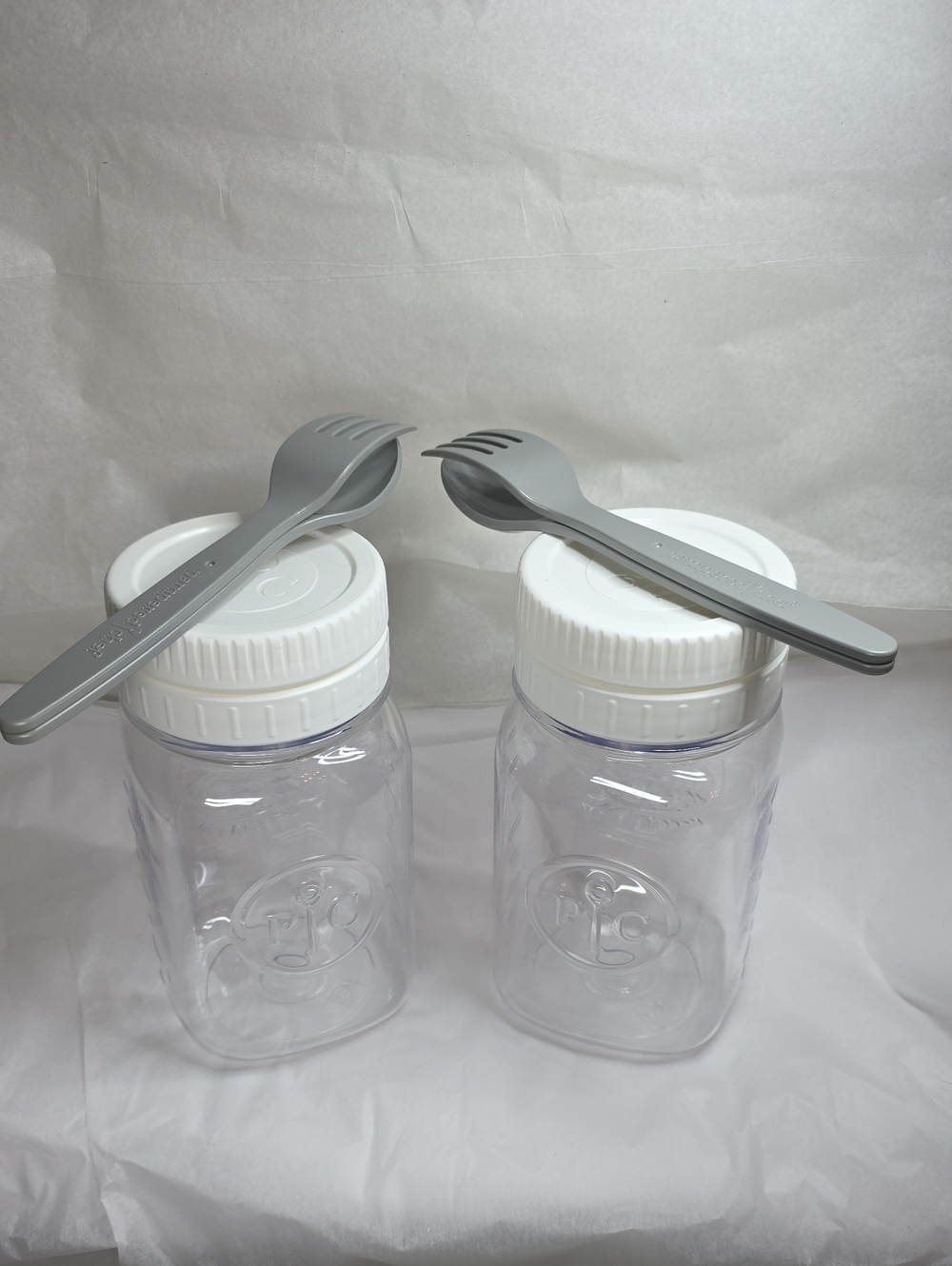 Set Of 2 Pampered Chef Make And Take Jars